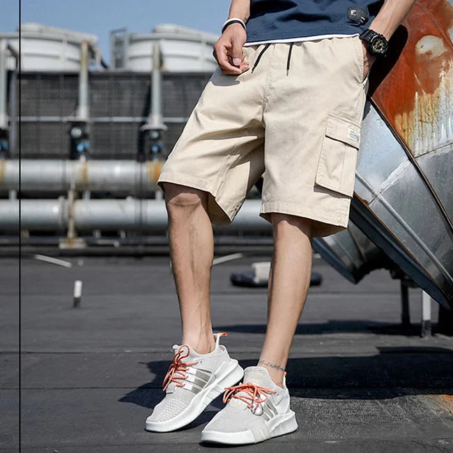 short-cargo-beige-homme-long