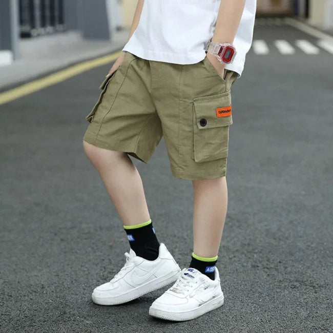 short cargo enfant grandes poches