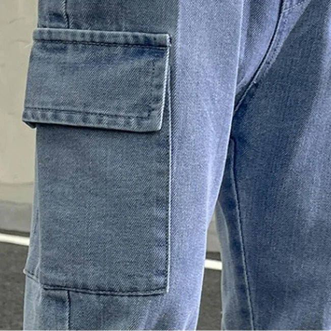 short cargo enfants bleu jean