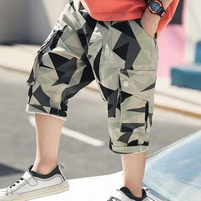 short cargo camouflage symétrique enfant