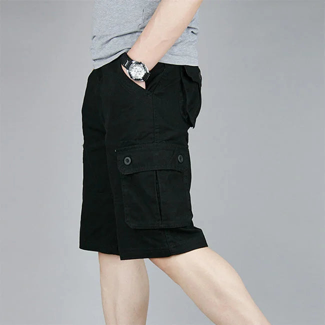 short cargo homme noir casual noir