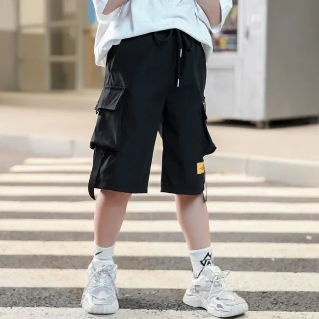 short cargo noir pour enfant