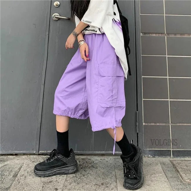 short cargo violet femme